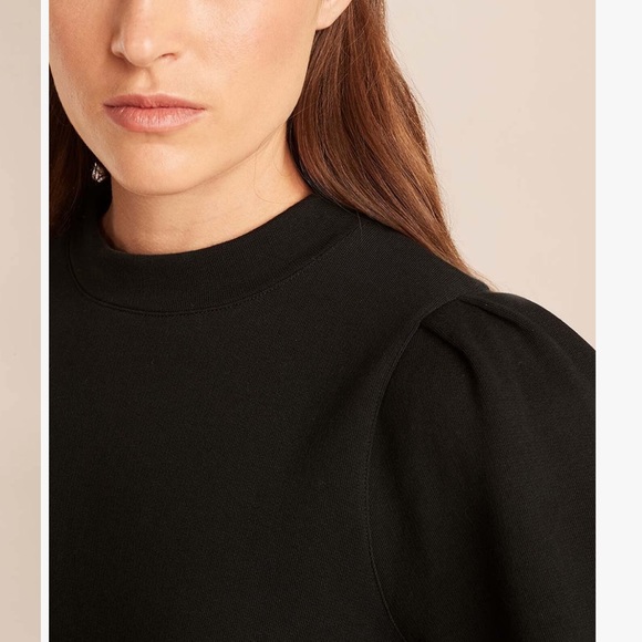 Rebecca Taylor black puff long sleeve crewneck sweater. SZ Small. NWT - Picture 3 of 7